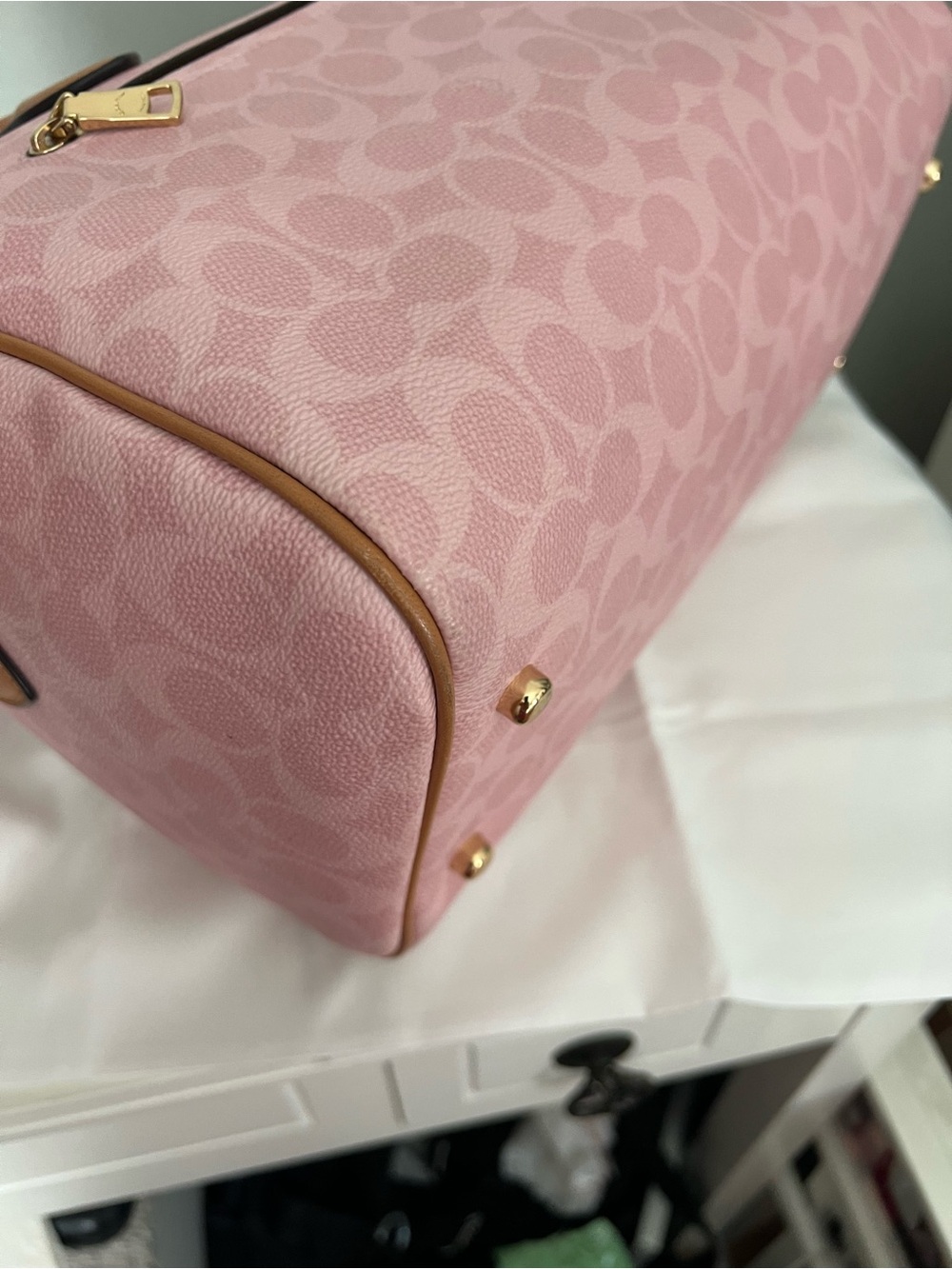 Coach Large Rowan Satchel In Signature Canvas With Charms & Wallet - Picture 14 of 14